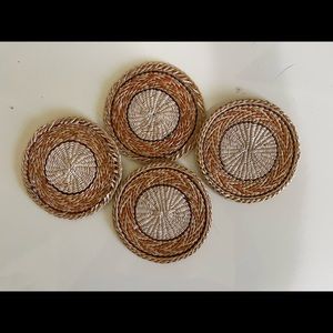 VINTAGE BOHO WOVEB COASTERS (4)